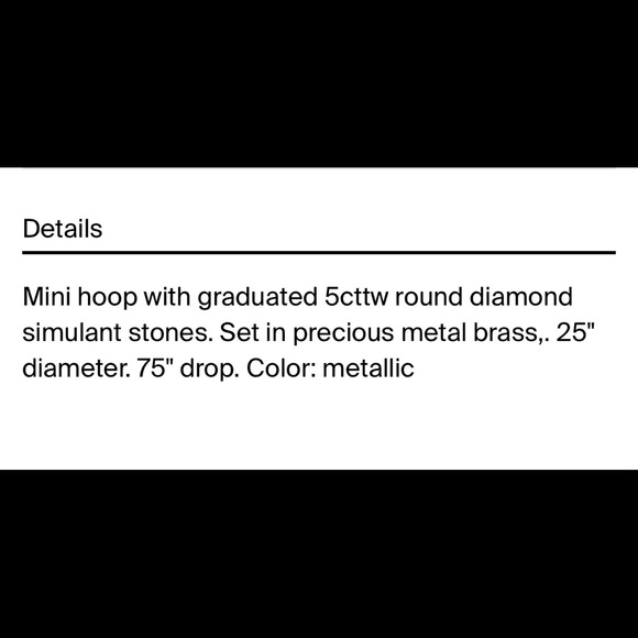 NWT Kenneth Lane CZ hoops - Picture 2 of 6